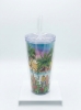 Picture of Orlando Florida Tropical Beach Clear Tumbler with Lid and Straw