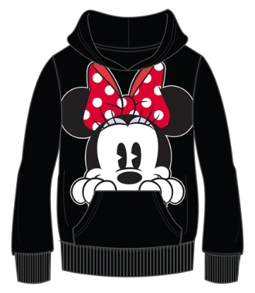 Picture of Disney Minnie Mouse Peeking Adults Fleece Hoodie Black Small