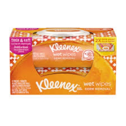 Kleenex Germ Removal Wet Wipes Flip-Top 48 ct. 8 pk.